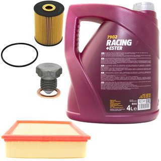 Motorl Set Racing+Ester 10W-60 4 Liter + lfilter SH427P + lablassschraube 12281 + Luftfilter SB201