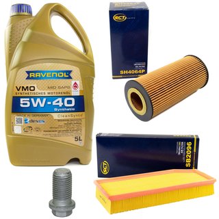 Engineoil set VMO SAE 5W-40 5 liters + Oil Filter SH4064P + Oildrainplug 08277 + Airfilter SB2096