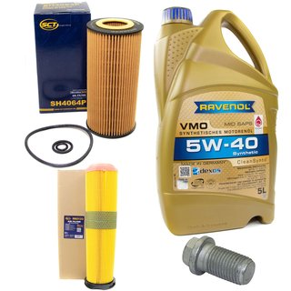 Engineoil set VMO SAE 5W-40 5 liters + Oil Filter SH4064P + Oildrainplug 08277 + Airfilter SB2133