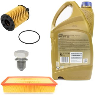 Motorl Set VMP 5W-30 5 Liter + lfilter SH4771P + lablassschraube 15374 + Luftfilter SB2217