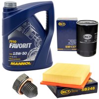 Motorl Set Favorit 15W-50 5 Liter + lfilter SM137 +...