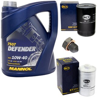 Inspectionpackage Fuelfilter ST 315 + Oilfilter SM 107 + Oildrainplug 12281 + Engine oil 10W-40 MN7507-5