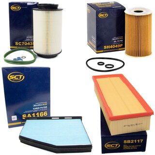 Filter Set Inspektion Kraftstofffilter SC 7043 P + lfilter SH 4049 P + Luftfilter SB 2117 + Innenraumfilter SA 1166