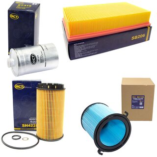 Filter set inspection fuelfilter ST 315 + oil filter SH 422 P + air filter SB 206 + cabin air filter SA 1125