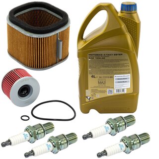 Maintenance Set oil 4 Liters air filter + oil filter + spark plugs