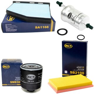 Filter Set Inspektion Kraftstofffilter ST 326 + lfilter SM 836 + Luftfilter SB 2100 + Innenraumfilter SA 1166