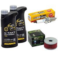 Maintenance package oil 2 liters + oil filter + spark plug