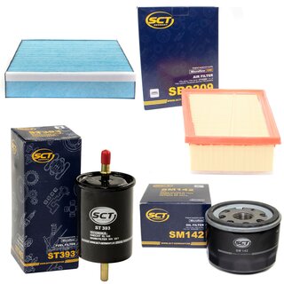 Filter set inspection fuelfilter ST 393 + oil filter SM 142 + air filter SB 2209 + cabin air filter SA 1325