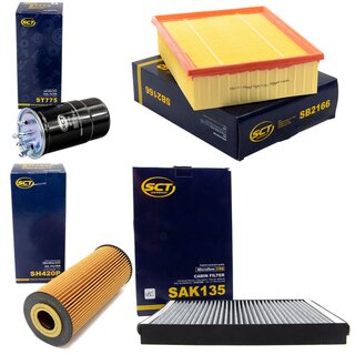 Filter Set Inspektion Kraftstofffilter ST 775 + lfilter SH 420 P + Luftfilter SB 2166 + Innenraumfilter SAK 135
