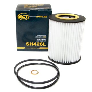 Filter set inspection fuelfilter ST 379 + oil filter SH 426 L + Oildrainplug 48893 + air filter SB 035 + cabin air filter SAK 148