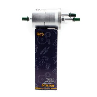 Filter set inspection fuelfilter ST 6108 + oil filter SM 836 + Oildrainplug 03272 + air filter SB 2391 + cabin air filter SA 1291