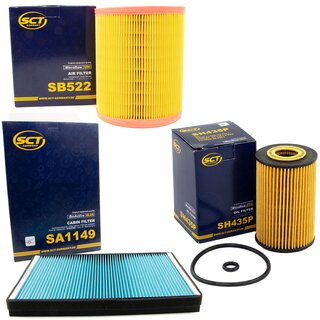 Filter Set Luftfilter SB 522 + Innenraumfilter SA 1149 + lfilter SH 435 P