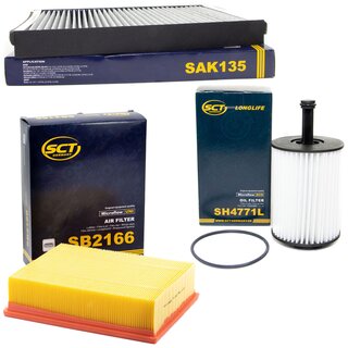 Filter set air filter SB 2166 + cabin air filter SAK 135 + oilfilter SH 4771 L