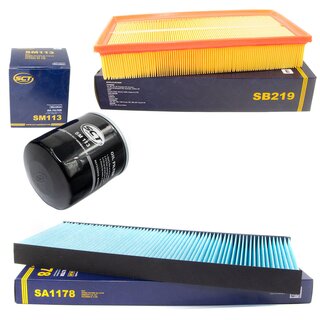 Filter set air filter SB 219 + cabin air filter SA 1178 + oilfilter SM 113