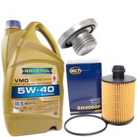 Engine Oil Set 5W-40 5 liters + Oilfilter SCT SH 4060 P +...