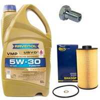 Engine Oil Set 5W-30 5 liters + Oilfilter SCT SH 430 P +...