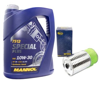 Motor oil set of Engineoil Engine oil MANNOL 10W-30 Special Plus API SN 5 liters + oil filter SF 502