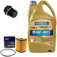 Engine Oil Set 5W-40 5 liters + Oilfilter SCT SH 443 P +...