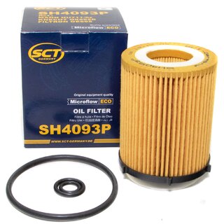 Engine Oil Set 5W-40 5 liters + Oilfilter SCT SH 4093 P + Oildrainplug 46398