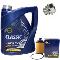 Engine Oil Set 10W-40 5 liters + Oilfilter SCT SH 4797 P...