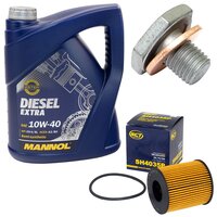 Engine Oil Set 10W40 5 liters + Oilfilter SCT SH 4035 P +...