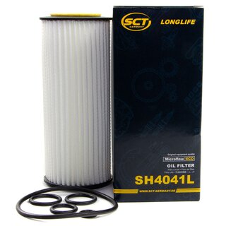 Engine Oil Set 5W-30 5 liters + Oilfilter SCT SH 4041 L + Oildrainplug 15374