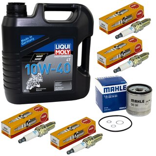 Maintenance package oil 4 liters + oil filter + spark plugs