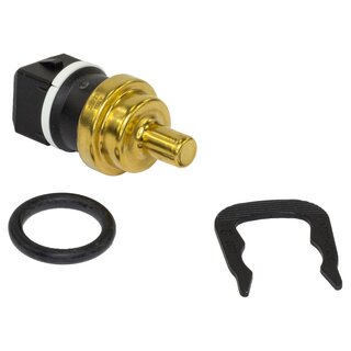 Coolant temperature sensor with seal and retaining spring 37521