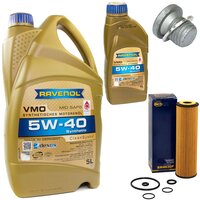 Motor oil set of Engine Oil RAVENOL VMO SAE 5W-40 6 liter...