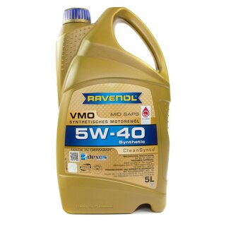Motor oil set of Engine Oil RAVENOL VMO SAE 5W-40 6 liter + oil filter SH 4771 P + Oildrainplug 48871